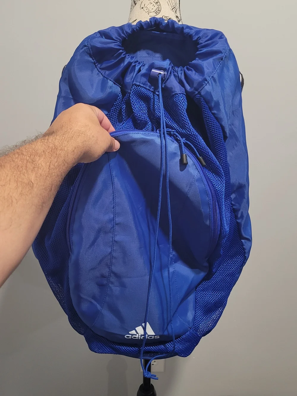 Adidas Wrestling Gear Bag (2.0 / AA51472), specifically in the Royal Blue and Wh